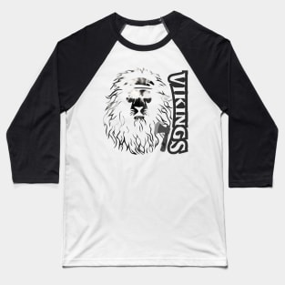 Tie dye BLACK LION VIKING Baseball T-Shirt